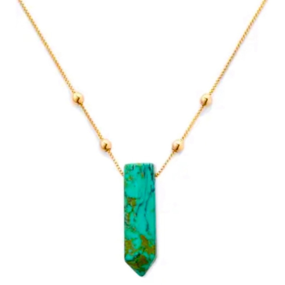 Beautiful Alex & Ani turquoise 14kt necklace